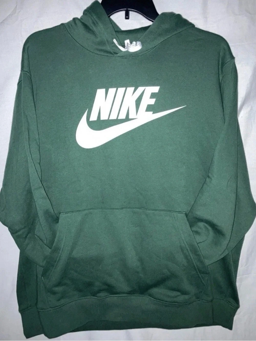 BNWT Nike Dark Green Hoodie with White Swoosh Logo XXL